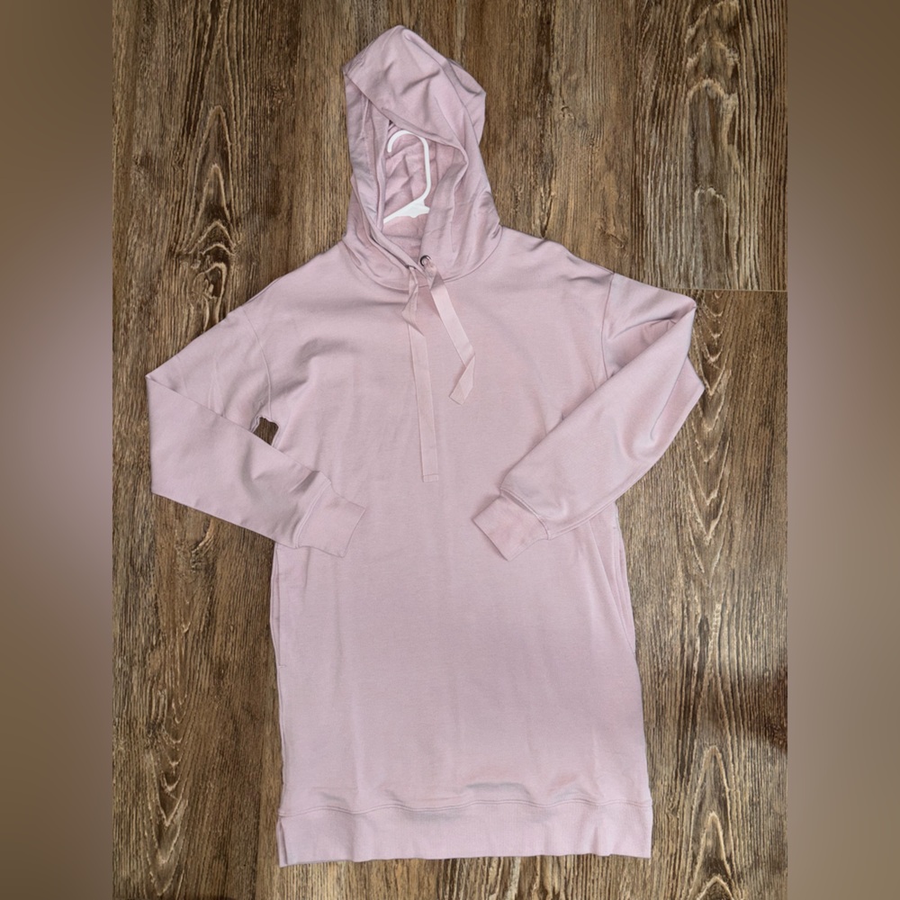 Light Pink Long Sleeve Hoodie Dress 💓 XXS NEW With TAGS